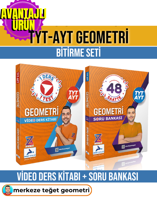 MerkezeTeğet Geometri TYT-AYT - Video Ders Kitabı ve Soru Bankası Seti - Paraf Z takımı